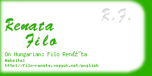 renata filo business card